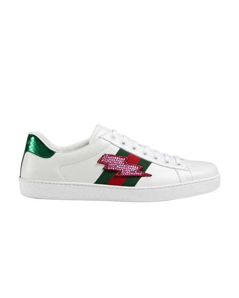 gucci ace low embroidered lightning|ace sneakers gucci.